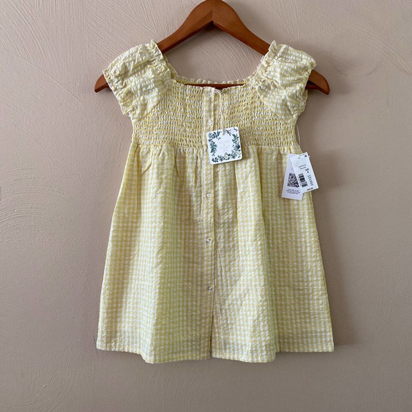 Chelsea & Violet Other - Chelsea & Violet Kids Yellow and White Seersucker Dress Size 6 NWT 0089